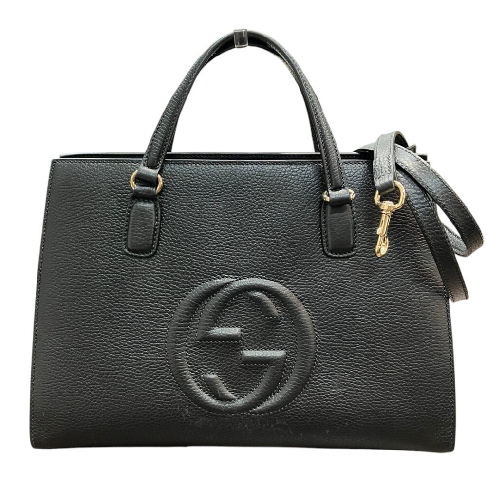 Gucci 2-Way Shoulder Bag, Soho Leather, 607721